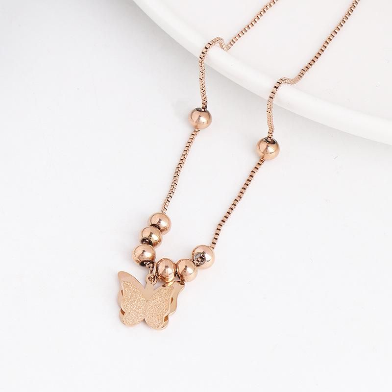 Autumn And Winter New Personality Long Money Chain Metal Butterfly Sweater Chain