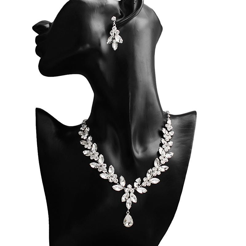 Jewelry Set Simple Diamond Necklace Necklace Earring Set Wholesales Fashion