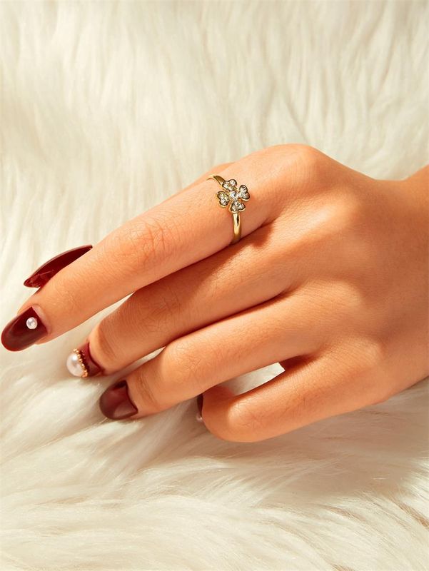 Explosion Style Simple Women Ring Temperament Color Gold