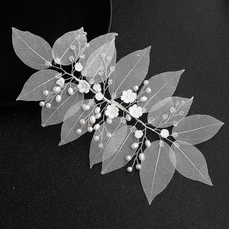 Lace Simulation Leaves Soft Clay Flowers Handmade Hair Band Wedding Jewelry Wholesales Fashion