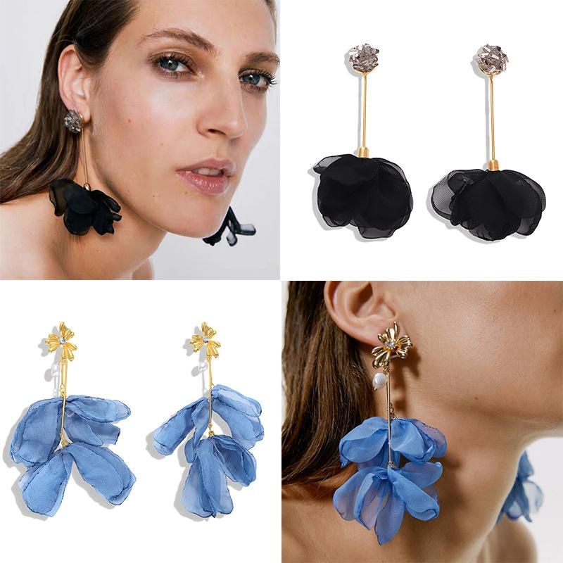 Spinning Earrings Alloy Resin Pearl Earring Accessories Wholesale