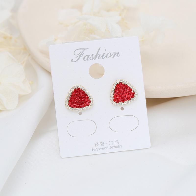 925 Tremella Needle Fashion Red Love Earrings Women