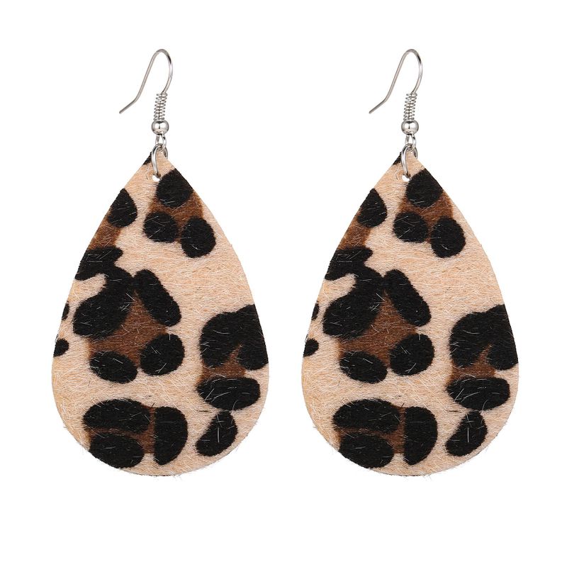 New Retro Earring Creative Leopard Print Earrings For Women