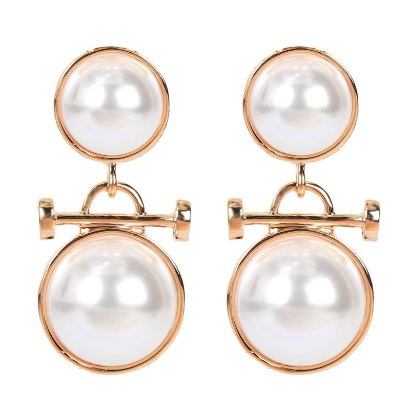 Simple Imitation Pearl Earrings Short Earrings Female Earrings