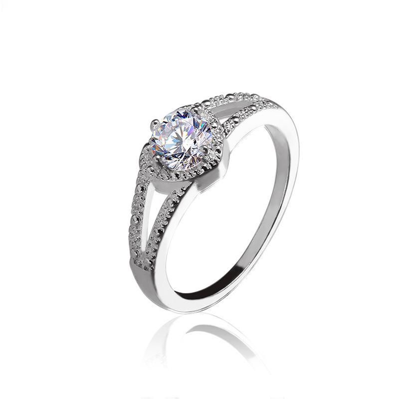 Europäische Und Amerikanische Außenhandels Mode Ol Romantische Herzförmige Diamant Liebe Ring Hochzeit Flash Diamond Hochzeits Schmuck Großhandel