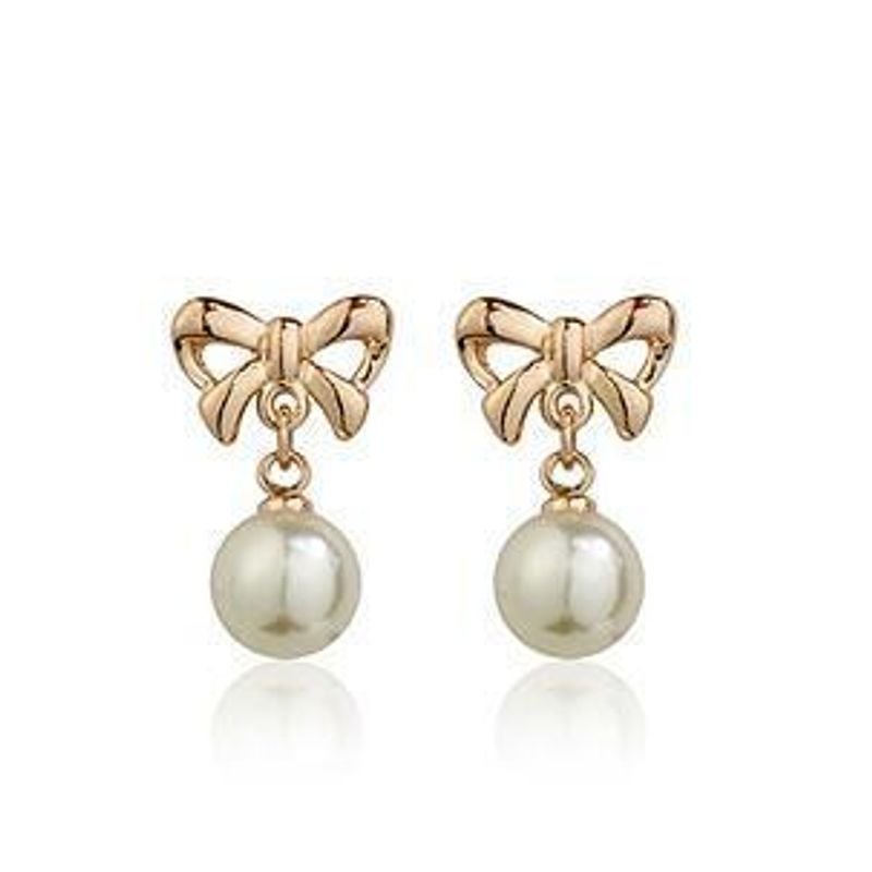 Japanische Und Koreanische Mode Bowknot Perlen Ohrringe Schlüsselbein Kette Halskette Kette Set Damen Geburtstags Geschenk Großhandel Anpassung