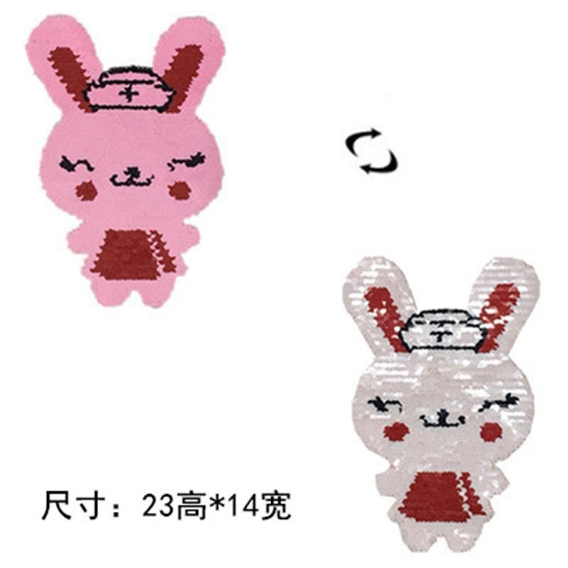 Cute Cartoon Cute Pink Rabbit Cartoon Animal Cloth Sticker