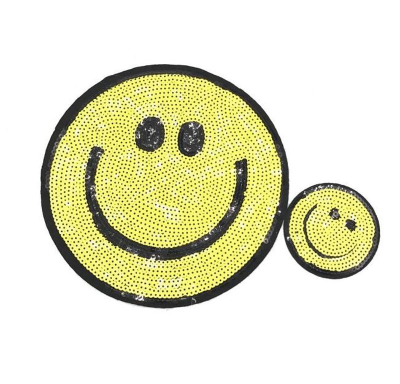 Small Embroidered Beads Smiley Cloth Stickers Sequins Clothing Decoration Patches Pants Decoration Accessories