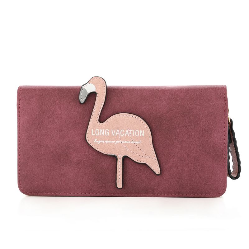 Grenz Überschreitende Neue Koreanische Flamingo-nähte, 20% Rabatt, Multifunktion Ale Geldbörse Mit Reiß Verschluss, Lange Damen Brieftasche