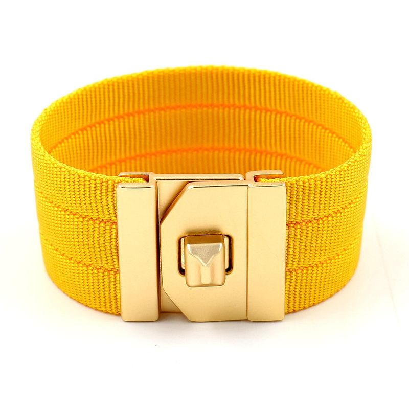 Cloth Fashion Geometric Bracelet  (yellow)  Fashion Jewelry Nhhm0042-yellow