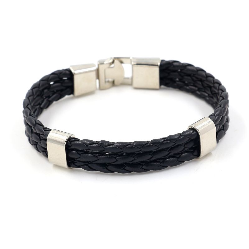 Leather Vintage Bolso Cesta Bracelet  (black)  Fashion Jewelry Nhhm0045-black