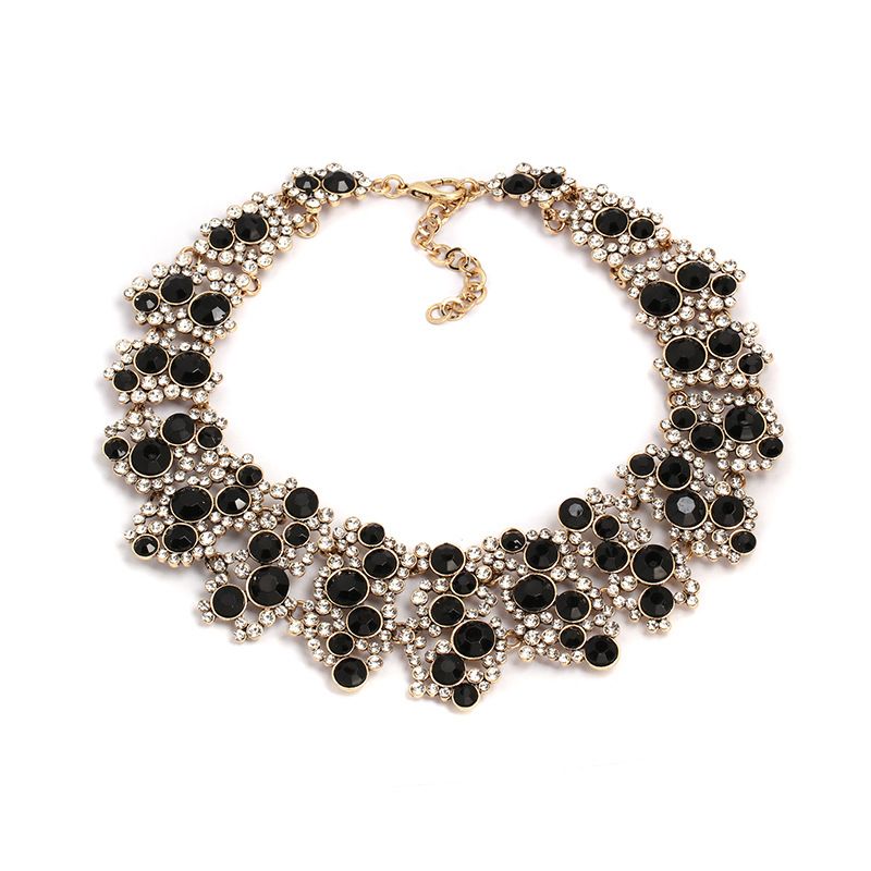 Alloy Fashion Geometric Necklace  (black)  Fashion Jewelry Nhjj5597-black