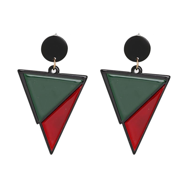 Plastic Fashion Geometric Earring  (green)  Fashion Jewelry Nhjj5604-green