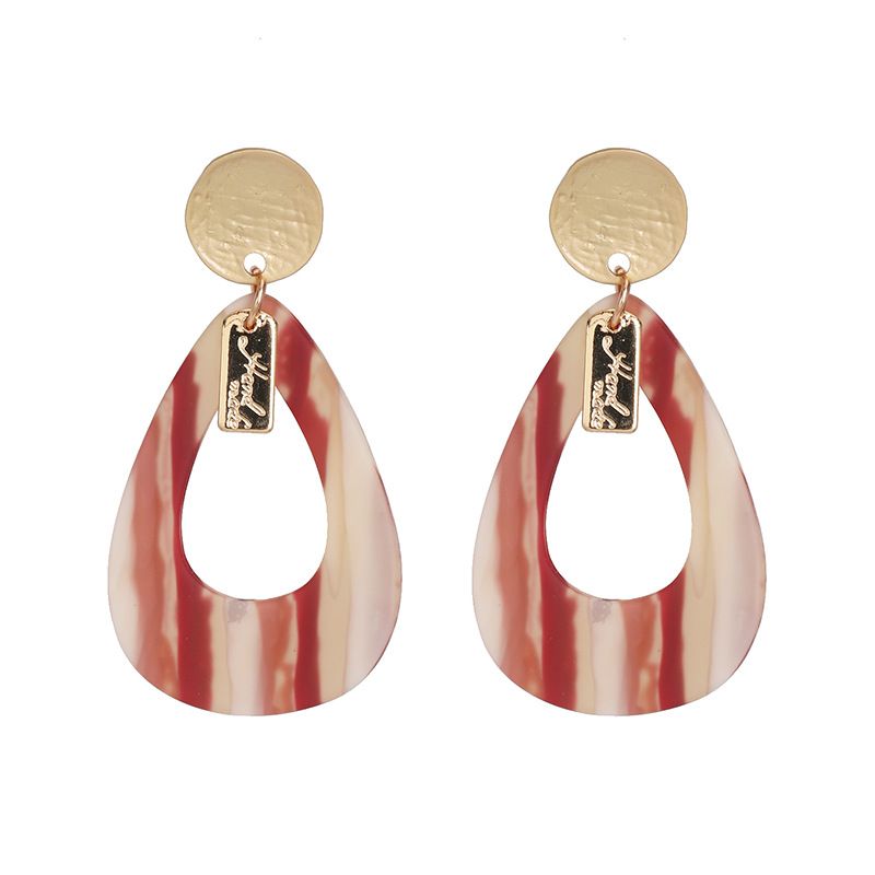 Plastic Fashion Geometric Earring  (red)  Fashion Jewelry Nhjj5606-red