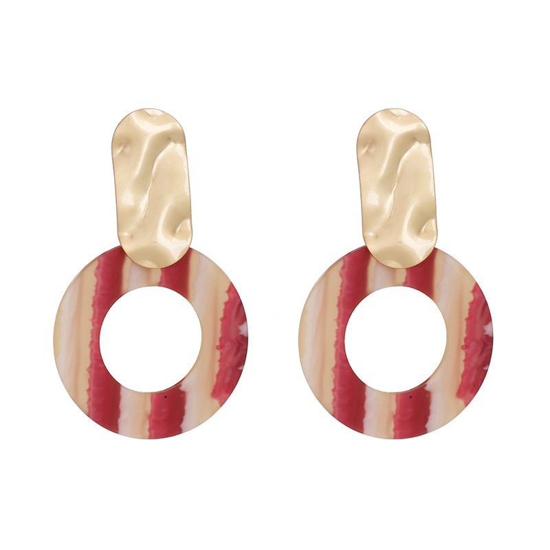 Plastic Fashion Geometric Earring  (red)  Fashion Jewelry Nhjj5607-red