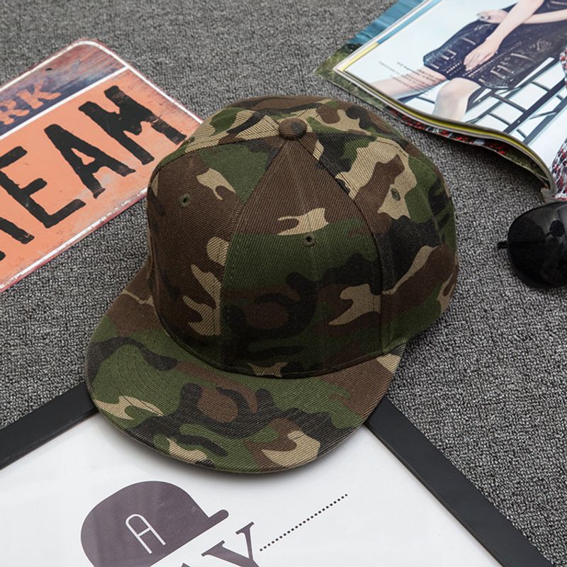 Nouveau 2019 Camouflage Hip Hop Chapeau Coréenne Style Pour Hommes Et Femmes Dans La Rue Vide De Danse Hipster Casual Soleil-preuve Baseball Brillant Chapeau