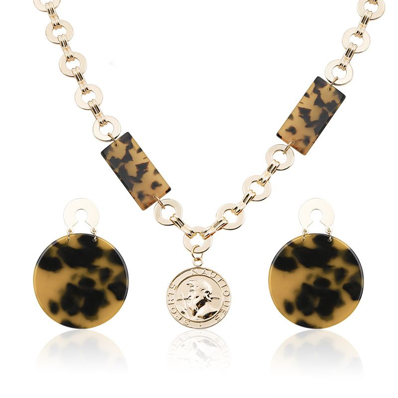 Alloy Fashion Geometric Necklace  (tortoise Shell)  Fashion Jewelry Nhuk0251-tortoise-shell