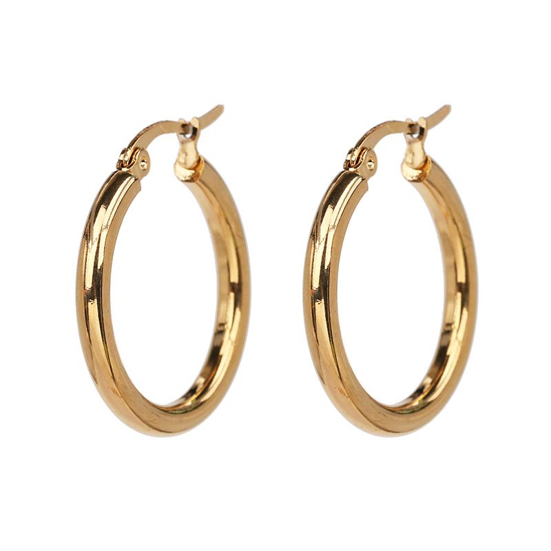 51775 Cross-border Foreign Trade Popular Geometric Circle Exaggerated Metal Gold Earrings Female Long European And American Earrings