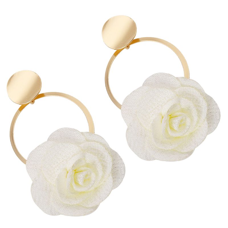 Alloy Fashion Flowers Earring  (white)  Fashion Jewelry Nhjq11351-white