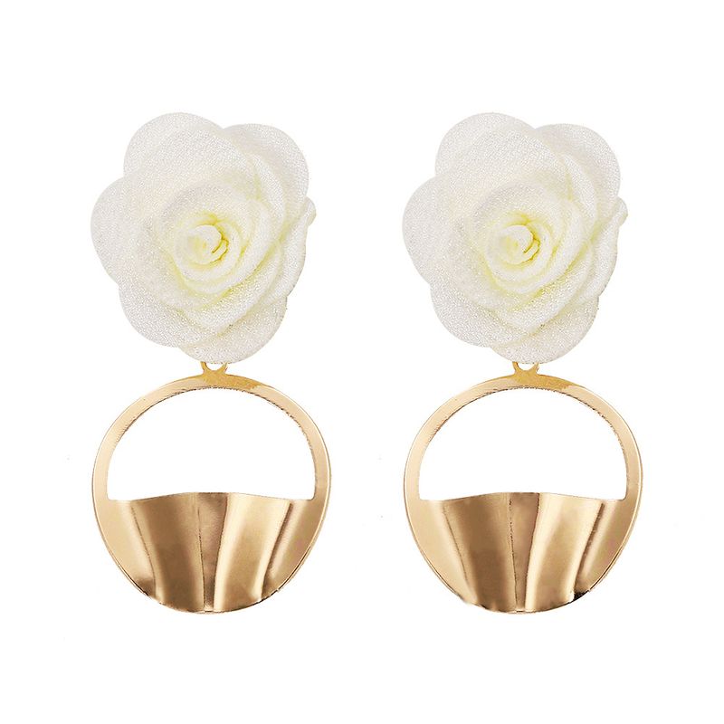 Alloy Fashion Flowers Earring  (white)  Fashion Jewelry Nhjq11365-white