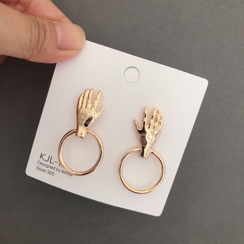 Alloy Fashion Geometric Earring  (palm Circle)  Fashion Jewelry Nhyq0156-palm-circle