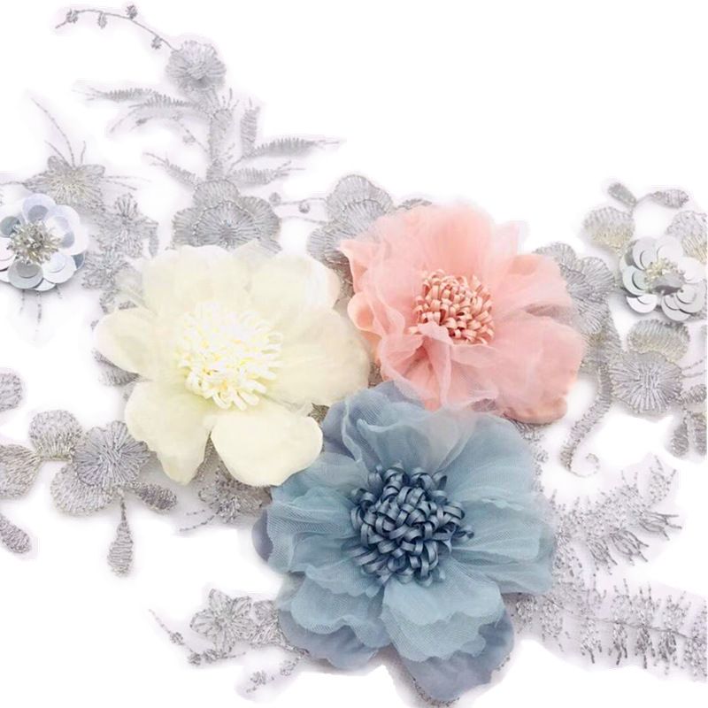 Longs Heng Stickerei Farbe Spitze Blumen Stickerei Drei Dimensionale Blumen Stickerei Stoff Aufkleber Tide Tdiy Blumen Stück Spitze Patch