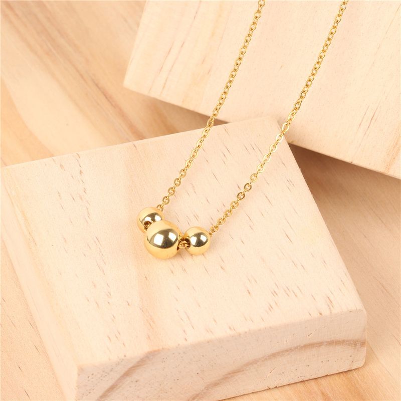Fashion Letter Artificial Crystal Titanium Steel Stoving Varnish Necklace