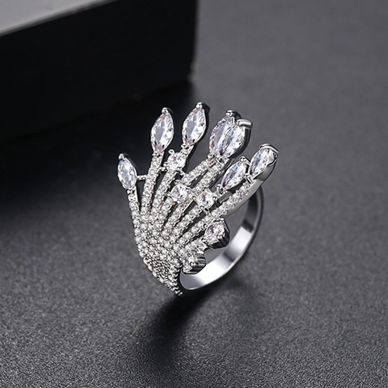 Alloy Fashion Geometric Ring  (platinum-t18g07)  Fashion Jewelry Nhtm0664-platinum-t18g07
