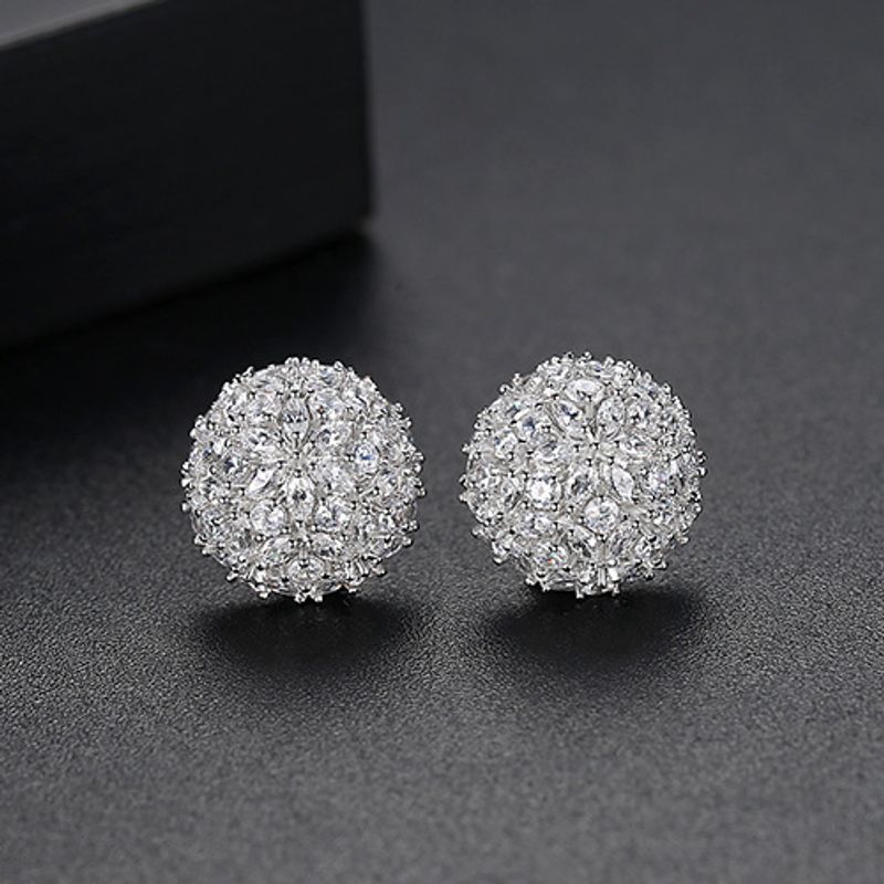 Alloy Korea Flowers Earring  (platinum-t02a19)  Fashion Jewelry Nhtm0669-platinum-t02a19