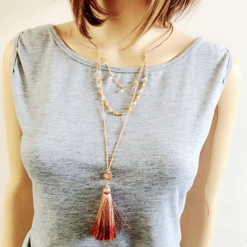 Alloy Fashion Tassel Necklace  (photo Color)  Fashion Jewelry Nhom1483-photo-color