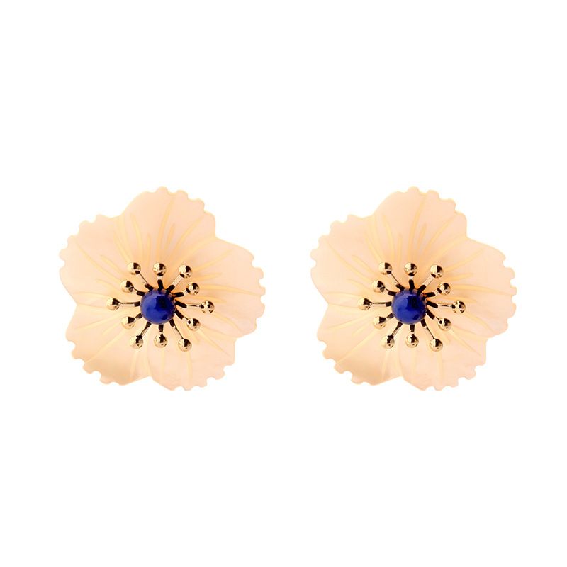 Alloy Fashion Flowers Earring  (white-1)  Fashion Jewelry Nhqd6424-white-1