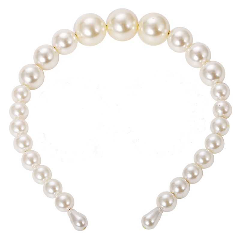 Beads Simple Geometric Hair Accessories  (white)  Fashion Jewelry Nhjq11397-white