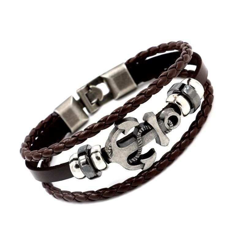 Mens Geometric Other Leather Bracelets &amp; Bangles Hm190411116671