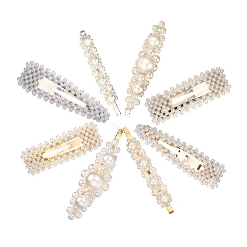 Womens Electroplated Alloy  Fashion Simple Word Beads Hairpin Hair Accessories Gy190416117613