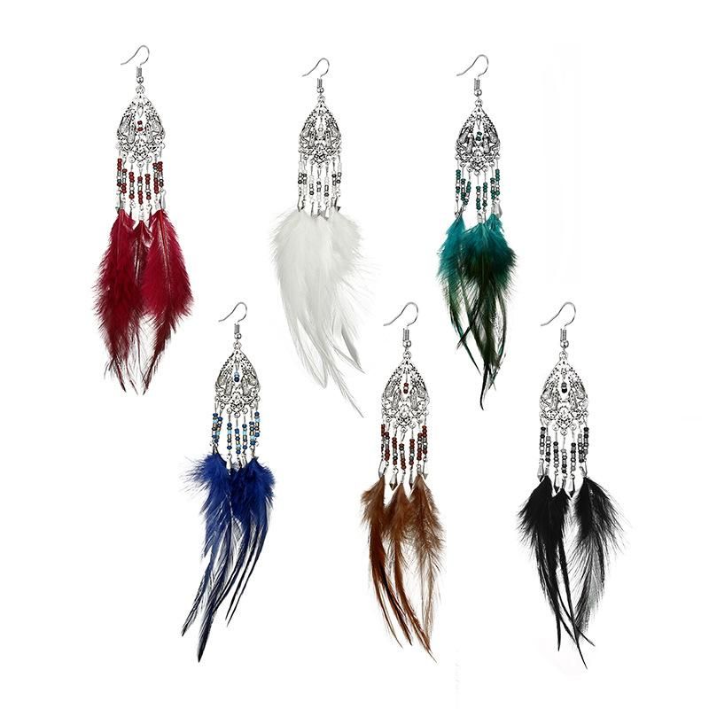 Womens Tassel Plating  Retro Personality, Exotic, Hollow Alloy Earrings Gy190416117615