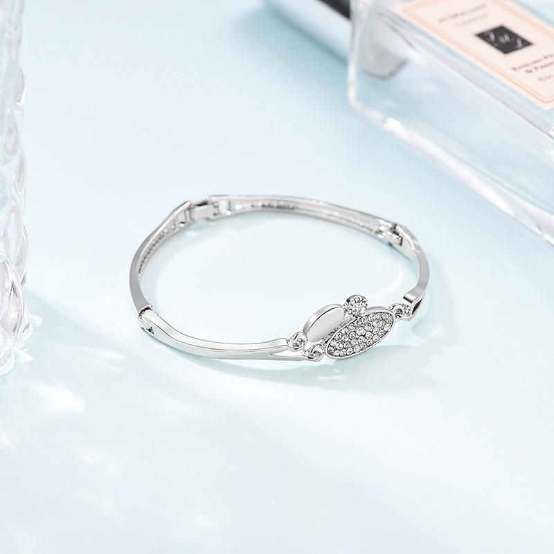 Coréenne Tendance Simple Chic Froid Vent Géométrique Forme Ronde Diamant Alliage Bracelet E-commerce Hot-vente Produit