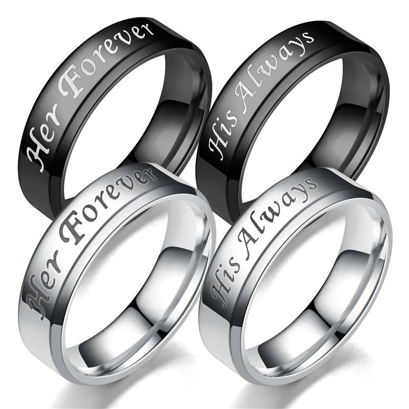 Couple Crown Titanium Steel Teng Sui Rings Tp190418118094