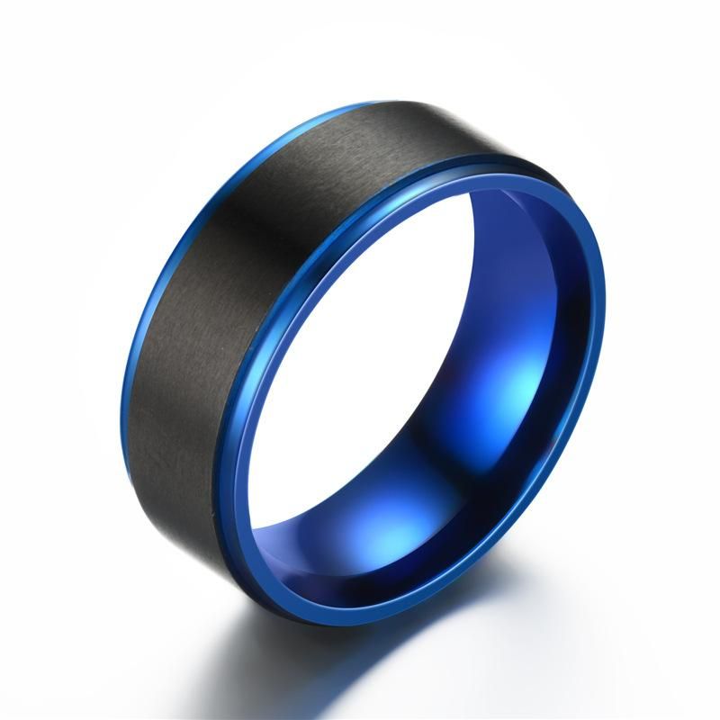 Fashion New High-end Elegant Aristocratic Blue Steps Unisex Star Stainless Steel Rings Tp190418118106