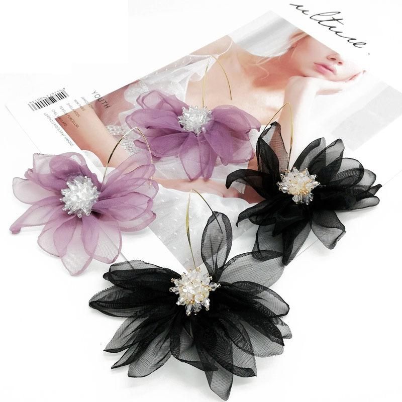 Womens Other Fabric Weaving Cut Flowers Earrings Om190419118280