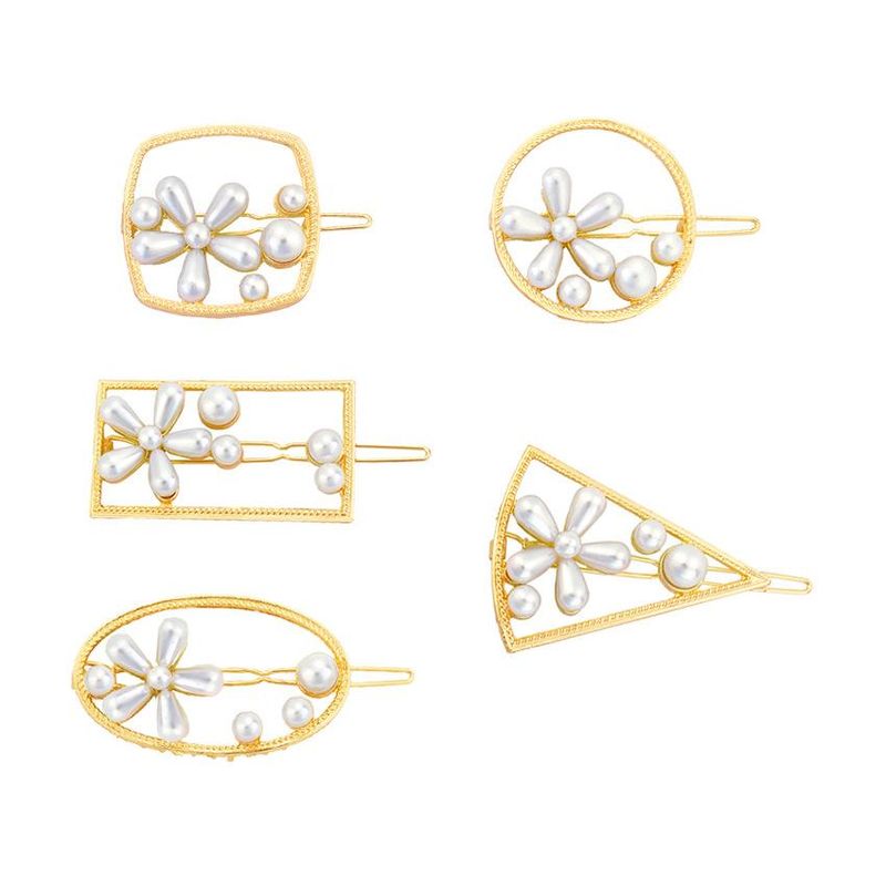 Womens Floral Electroplating Alloy Flower Hair Accessories Hn190422118629