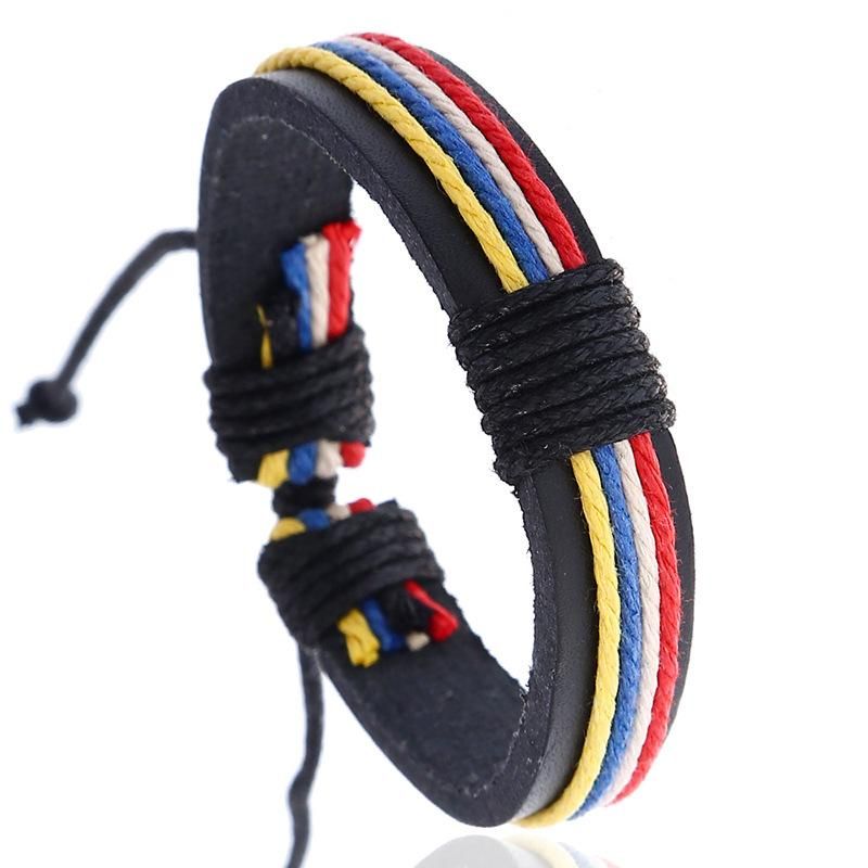 Unisex Geometric Artificial Leather Bracelets &amp; Bangles Pk190423118830