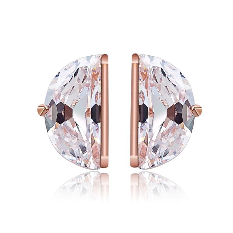 Womens Geometric Electroplated Copper Inlay Aaa Zircons Metals Earrings Tm190423118856