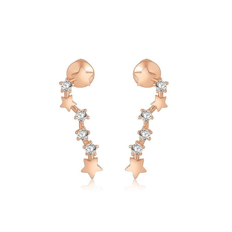 Womens Geometric Electroplated Copper Inlay Aaa Zircons Metals Earrings Tm190423118879