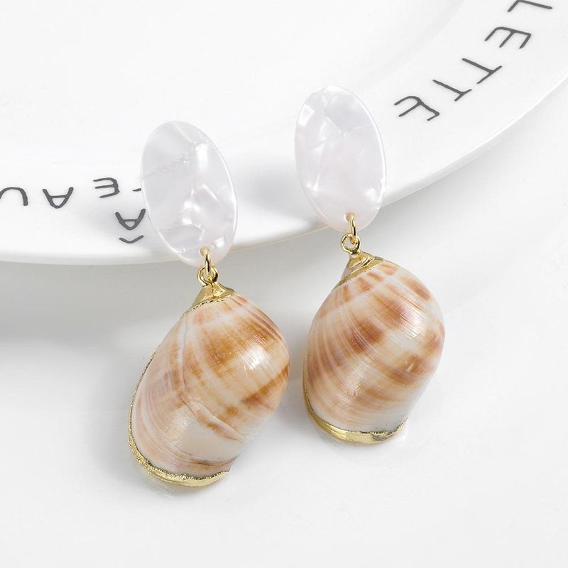 Womens Conch Shell Ruo  Ocean Wind Long Jewelry Earrings Ll190426119513