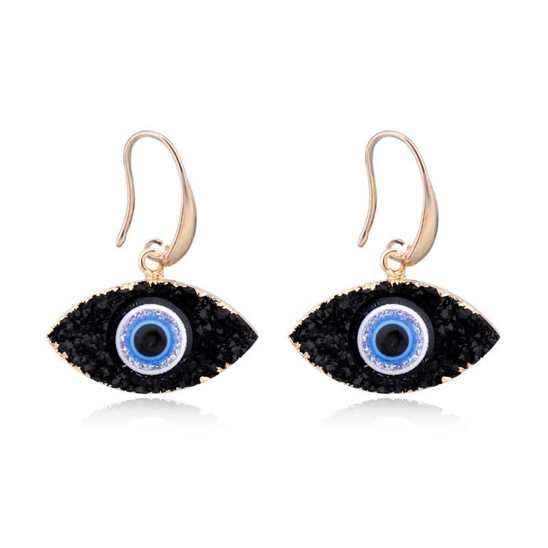 Womens Geometric Plastic Resin  Exaggerated Personality Eyes Earrings Go190430119964