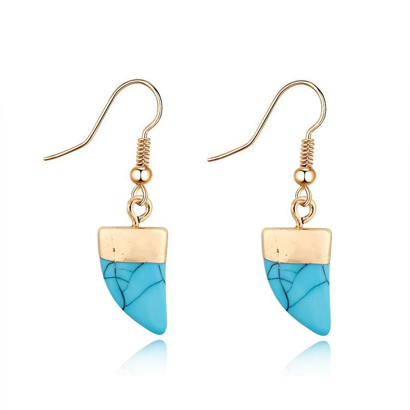 Womens Geometric Plastic Resin Irregular Horn  Earrings Go190430120005