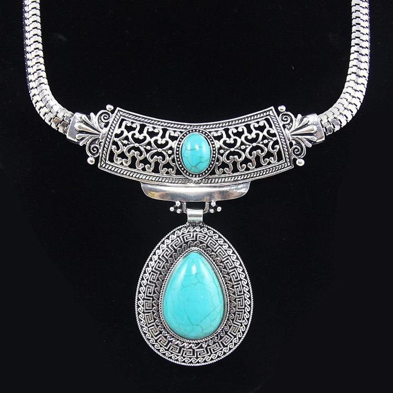 Womens Teardrop Electroplated Alloy Necklaces Nhas120805