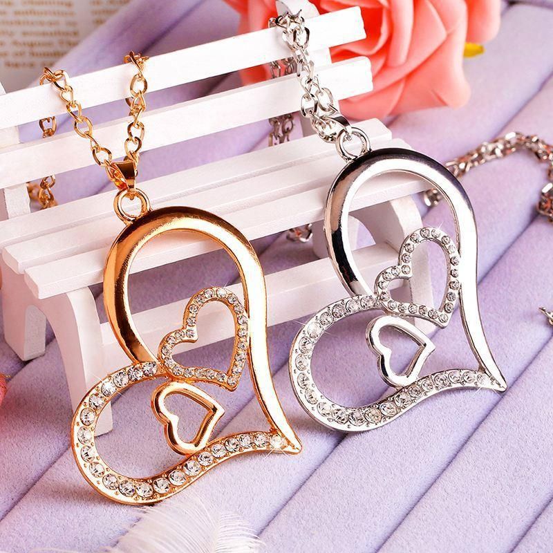 Womens Heart-shaped Alloy  Necklaces Nhas120828