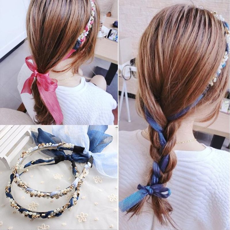 Koreanisches Süßes Stirnband Koreanisches Streamband Stirnband Japanisches Und Koreanisches Perlen Haarband Haarschmuck Geflochtene Haarband