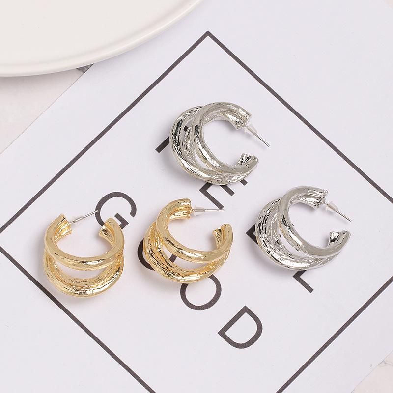 Womens Geometry Electroplating Alloy Earrings Nhjj121568